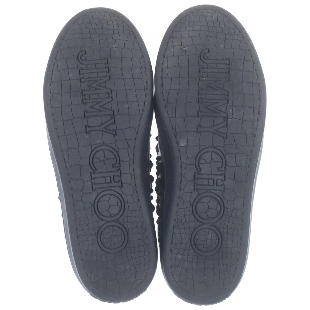 JIMMY CHOO(ジミーチュウ) ARGYLE アーガイル スタースタッズ レザーハイカットスニーカー シューズ ブラック