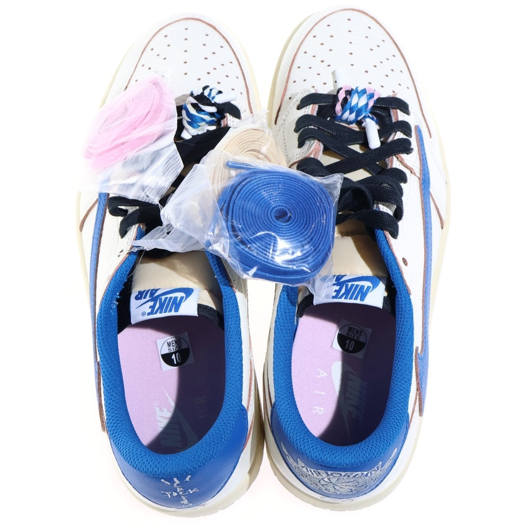 NIKE(ナイキ) ×TRAVISSCCOT FRAGMENTDESIGN AIR JORDAN1 LOW OG トラヴィススコット フラグメントデザイン エアジョーダン1 レザーローカットスニーカー US10/28cm DM7866-104
