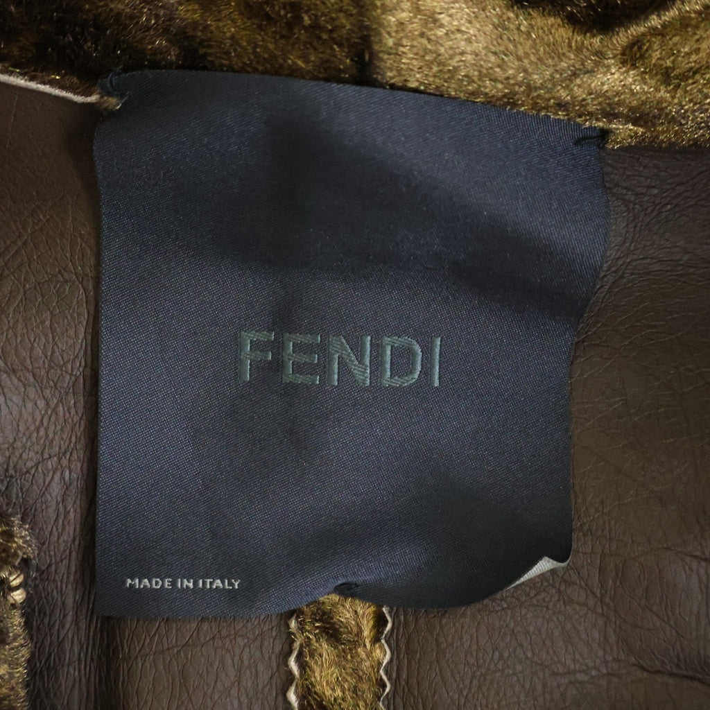 FENDI(フェンディ) 24k ペルシャラムファーコート ブラウン
