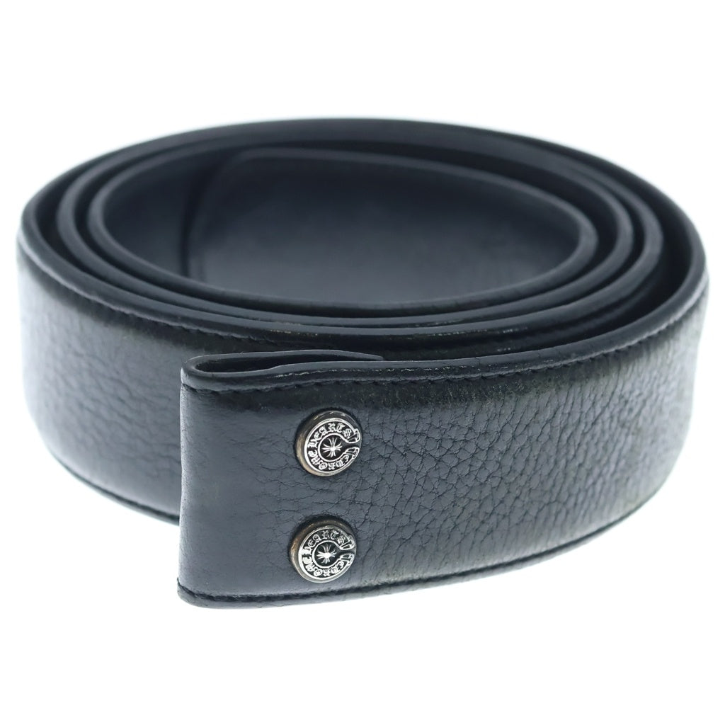 CHROME HEARTS(クロムハーツ) 1.5 STRAP 1.5インチ ホースシューリベッツ レザーベルトストラップ ブラック