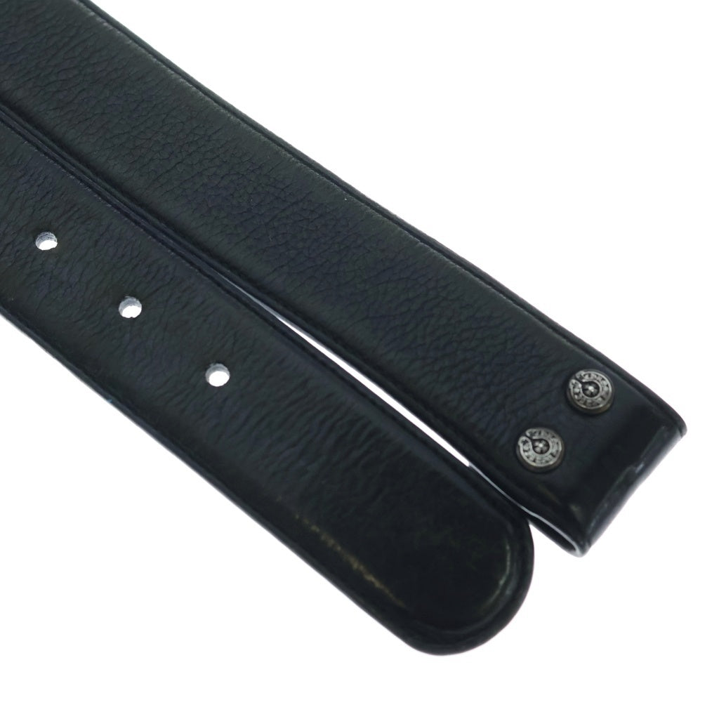 CHROME HEARTS(クロムハーツ) 1.5 STRAP 1.5インチ ホースシューリベッツ レザーベルトストラップ ブラック