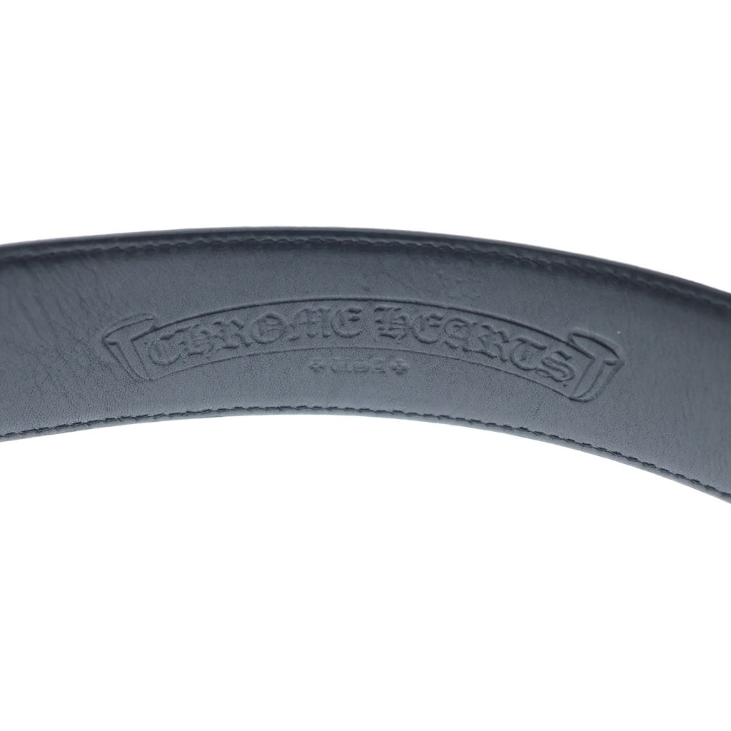 CHROME HEARTS(クロムハーツ) 1.5 STRAP 1.5インチ ホースシューリベッツ レザーベルトストラップ ブラック