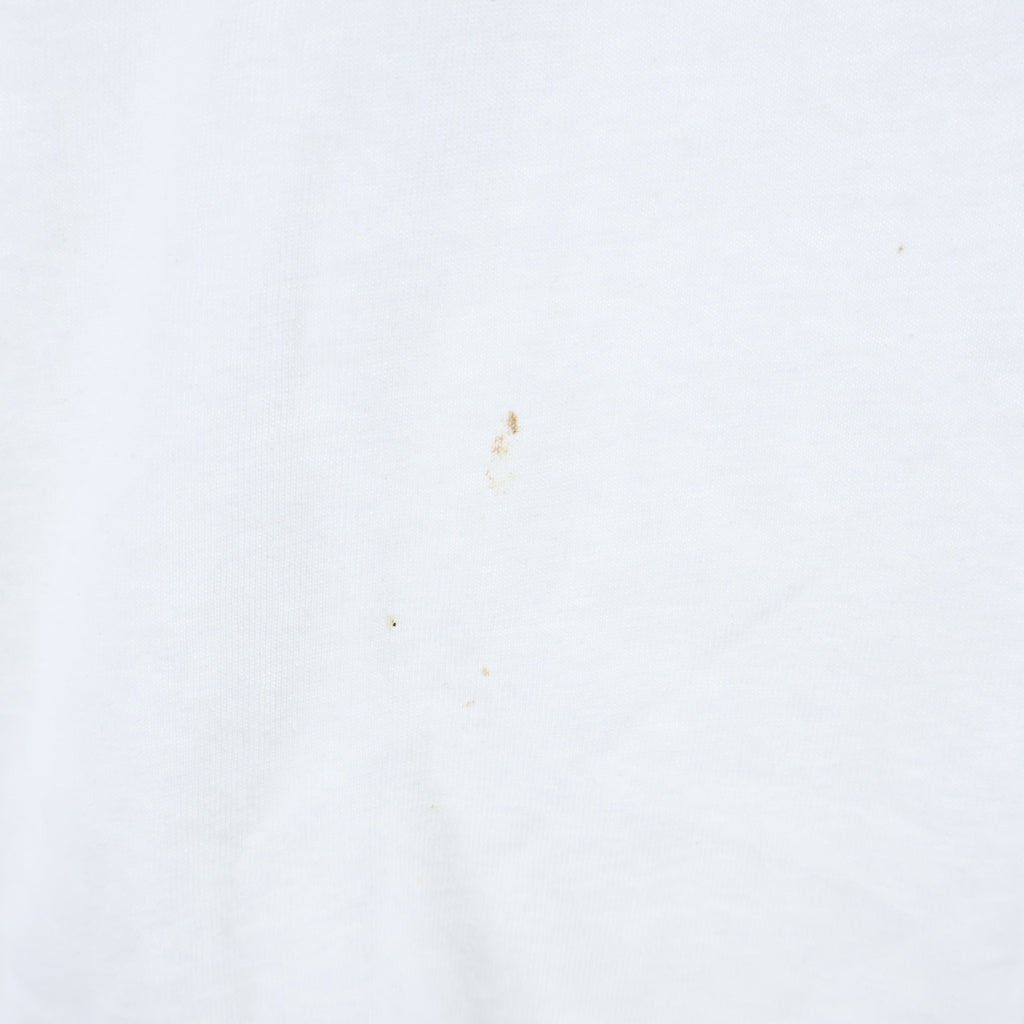 COMME des GARCONS(コムデギャルソン) ロゴパッチ ラインストーン装飾 クルーネック半袖Tシャツ ホワイト AX-T801