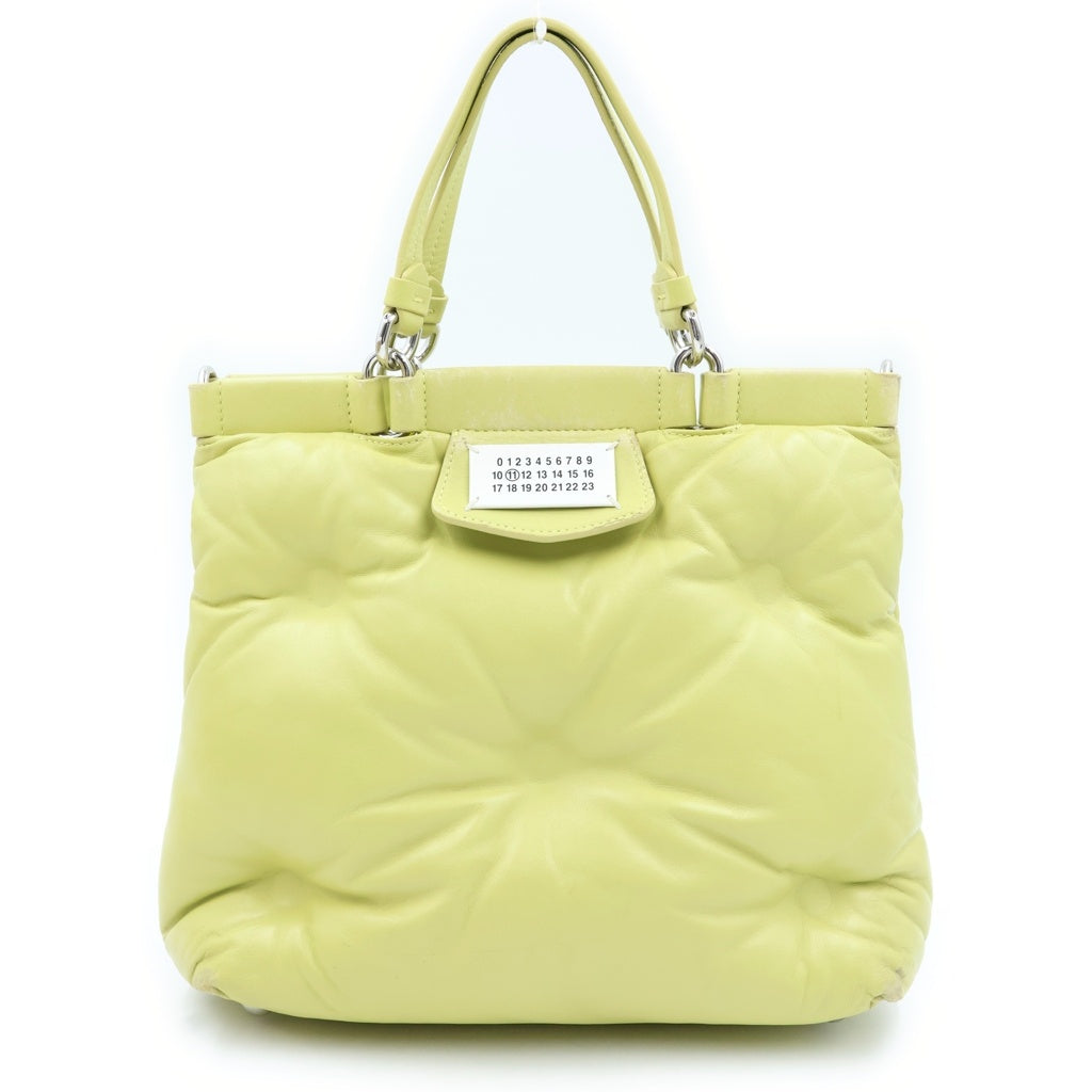 Maison Margiela(メゾンマルジェラ) GLAM SLAM グラムスラム スモール ナッパレザー トートバック ショルダーバック イエロー S56WD0133 レディース