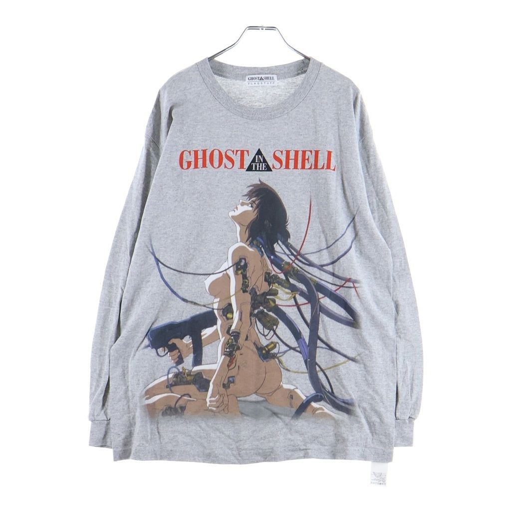 F-LAGSTUF-F(フラグスタフ) ×攻殻機動隊 KUSANAGI L/S TEE こうかくきどうたい 草薙プリント クルーネック長袖カットソーTシャツ グレー FS1604