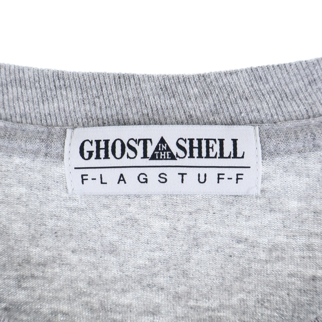 F-LAGSTUF-F(フラグスタフ) ×攻殻機動隊 KUSANAGI L/S TEE こうかくきどうたい 草薙プリント クルーネック長袖カットソーTシャツ グレー FS1604