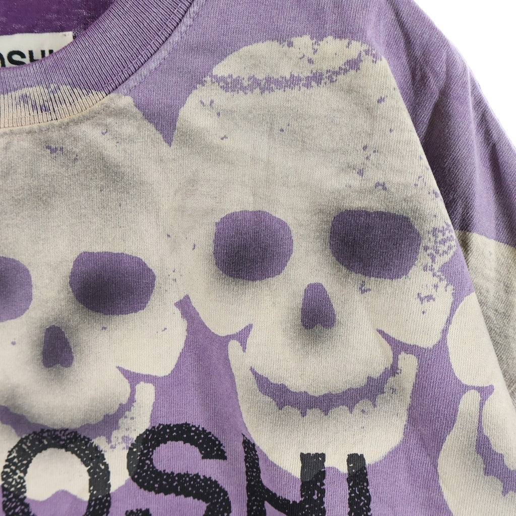 SATOSHI NAKAMOTO(サトシナカモト) 25SS LOST BOYS TEE ロストボーイズ フロントスカルプリント クルーネック半袖カットソーTシャツ パープル SN25TE011-PRP