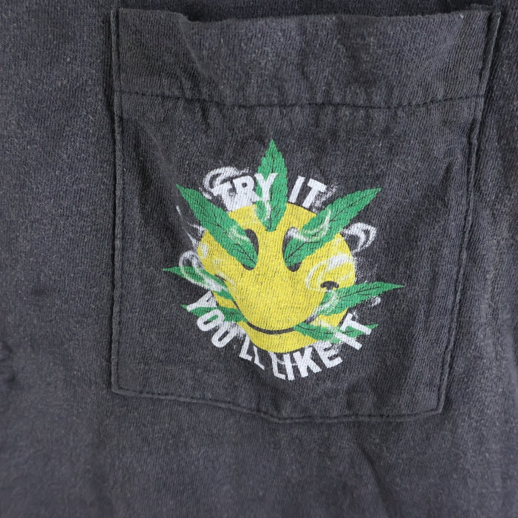 READY MADE(レディメイド) 24AW SNAKE L/S TEE バックスネークプリント クルーネック長袖カットソーTシャツ ブラック RE-CO-BK-00-00-282