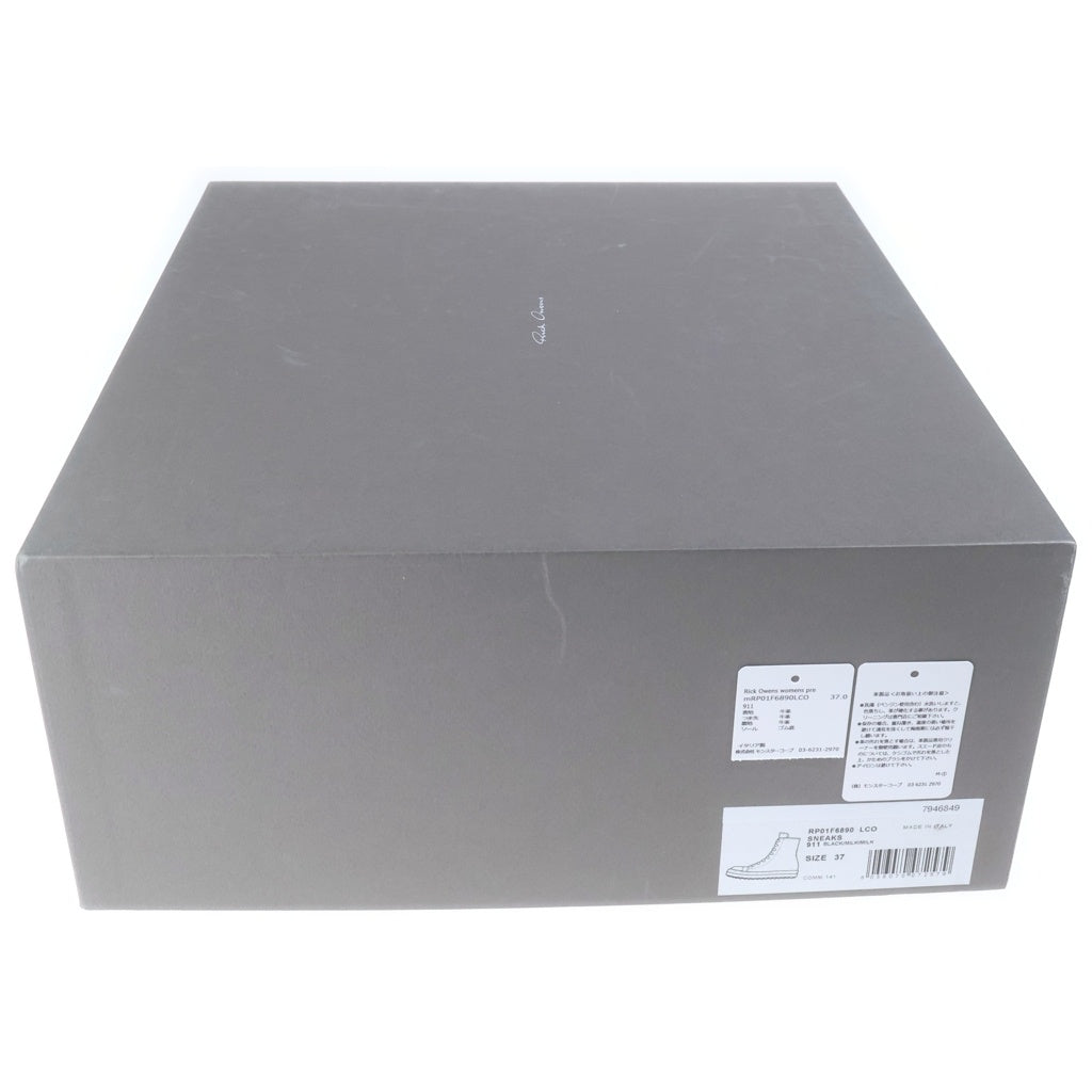 Rick Owens(リックオウエンス) 26SS SNEAKERS レースアップ カウレザースニーカーズ ブラック レディース RP01F6890-LCO