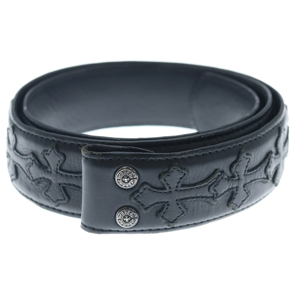 CHROME HEARTS(クロムハーツ) 1.5 STRAP CEMETERY 1.5inchセメタリークロスパッチ セメタリークロスパッチレザーベルト ブラック