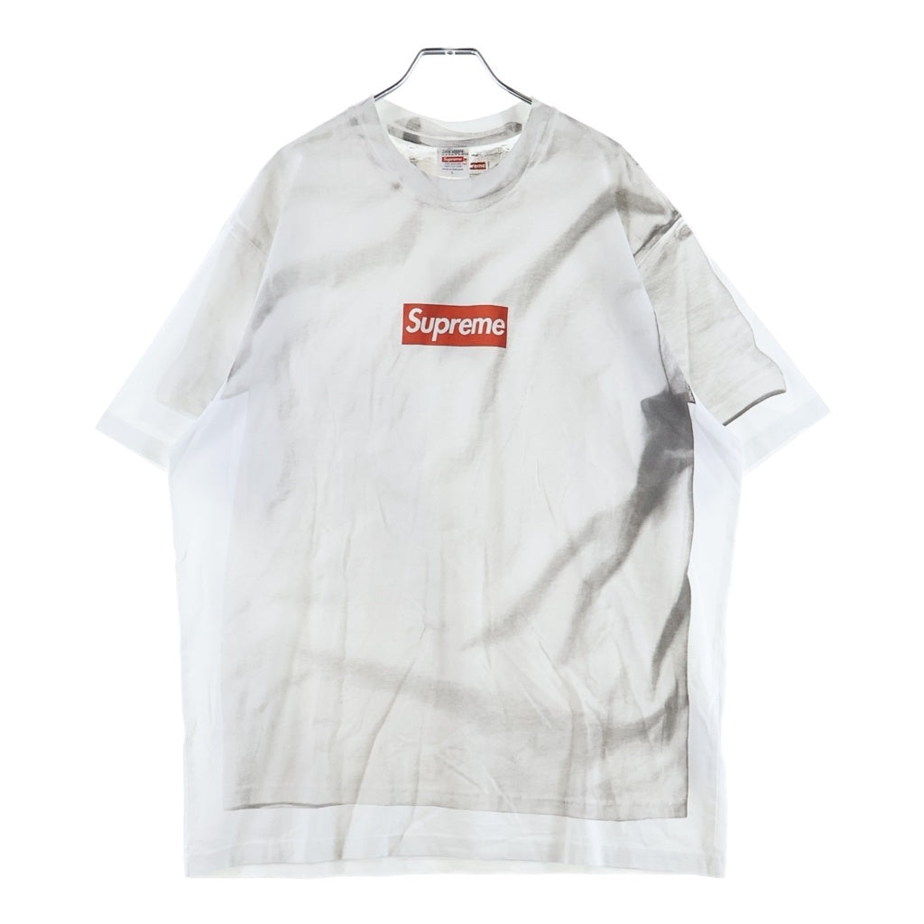 SUPREME(シュプリーム) 24SS ×MM6 Maison Margiela Box Logo Tee エムエムシックスメゾンマルジェラ ボックスロゴクルーネック半袖カットソーTシャツ ホワイト