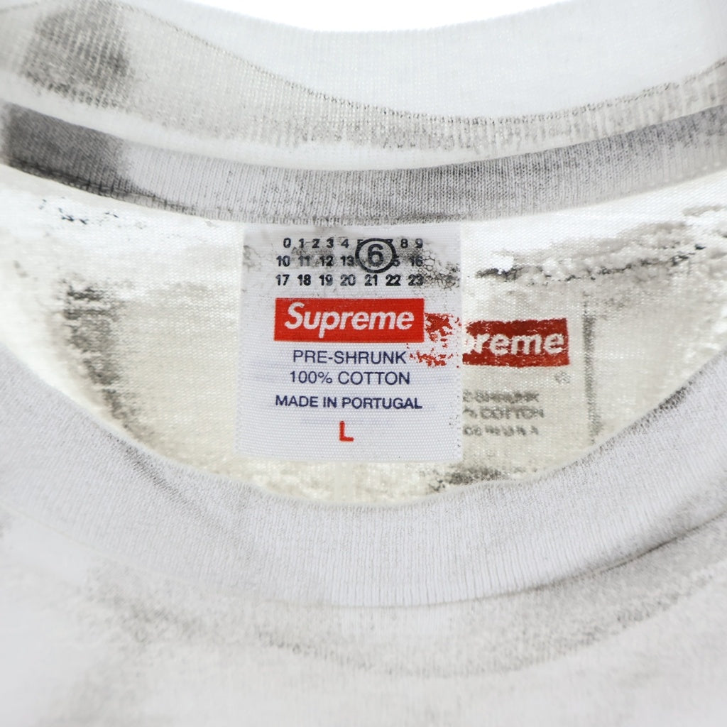 SUPREME(シュプリーム) 24SS ×MM6 Maison Margiela Box Logo Tee エムエムシックスメゾンマルジェラ ボックスロゴクルーネック半袖カットソーTシャツ ホワイト