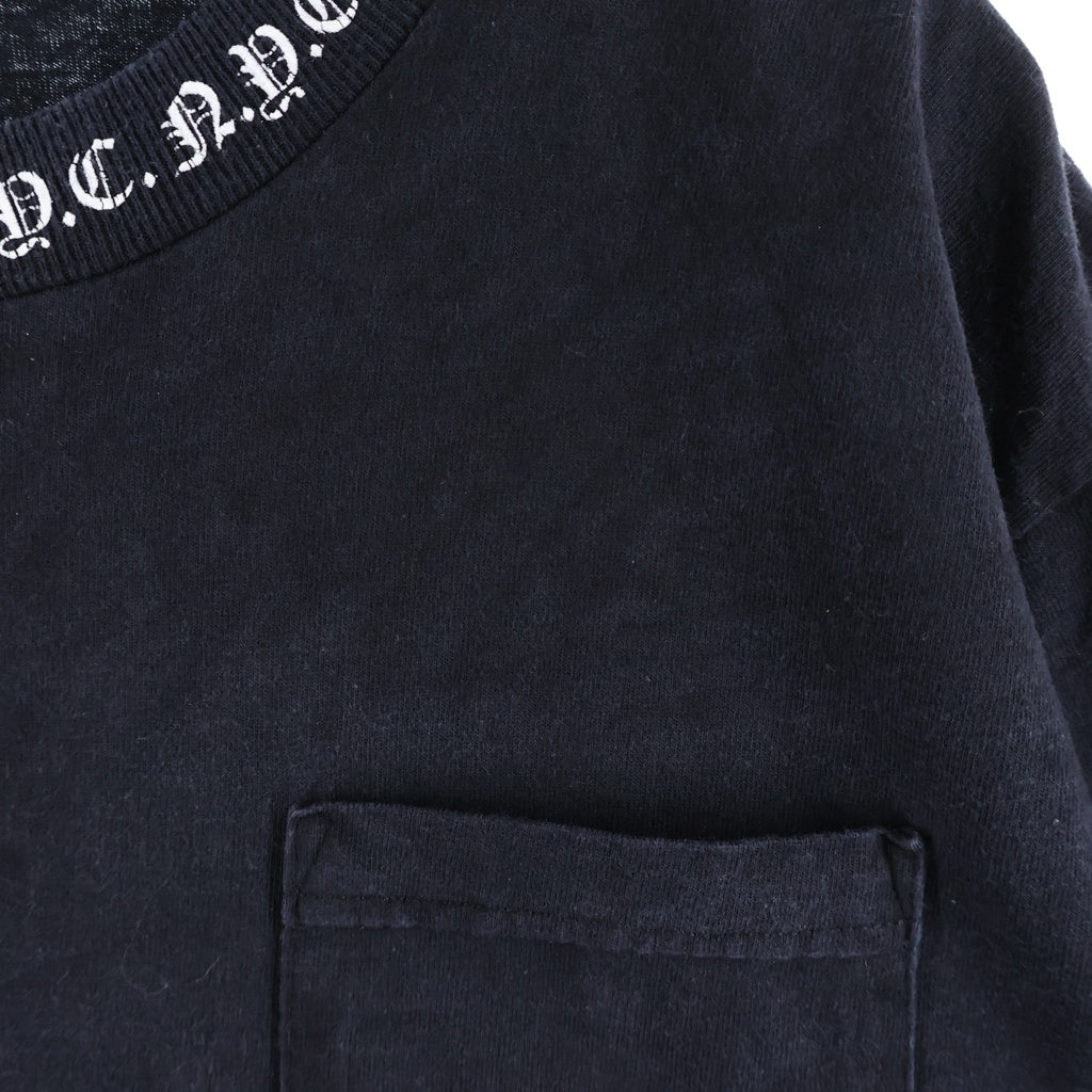 CHROME HEARTS(クロムハーツ) OLD NYC NECK LOGO S/S TEE オールド NYCネックロゴ クルーネック半袖Tシャツカットソー ブラック