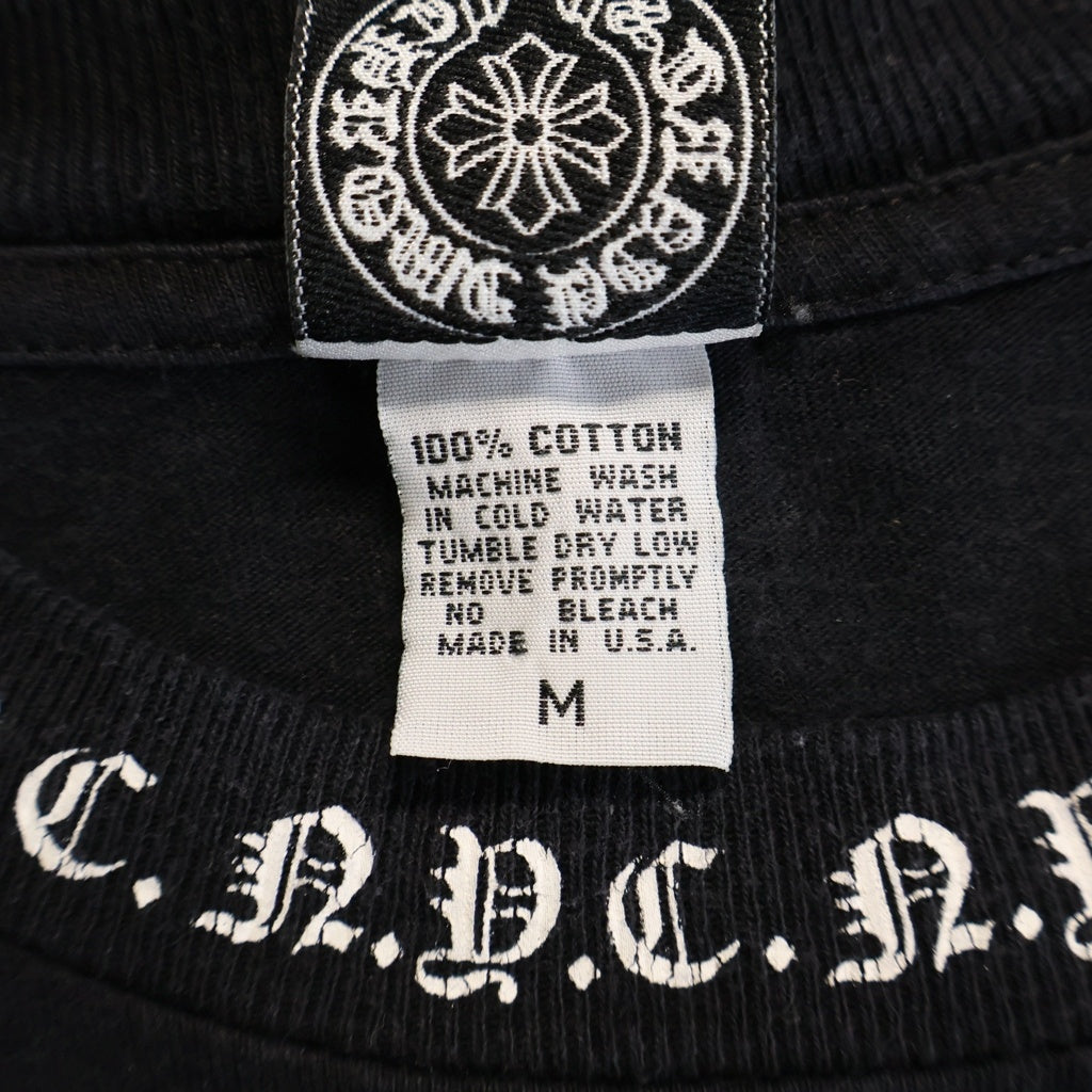 CHROME HEARTS(クロムハーツ) OLD NYC NECK LOGO S/S TEE オールド NYCネックロゴ クルーネック半袖Tシャツカットソー ブラック