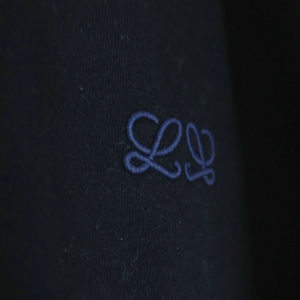 LOEWE(ロエベ) 26SS ハーフアナグラムロゴ クルーネック半袖ケープTシャツ ブラック レディース S540Y22X87