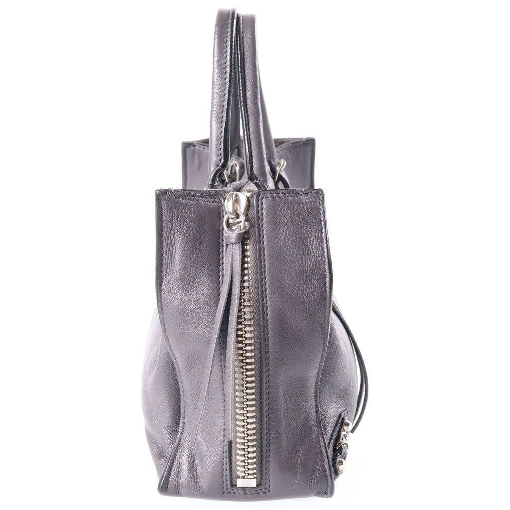 BALENCIAGA(バレンシアガ) ペーパーミニ ハンドバッグ シルバー金具 レディース グレー 357333