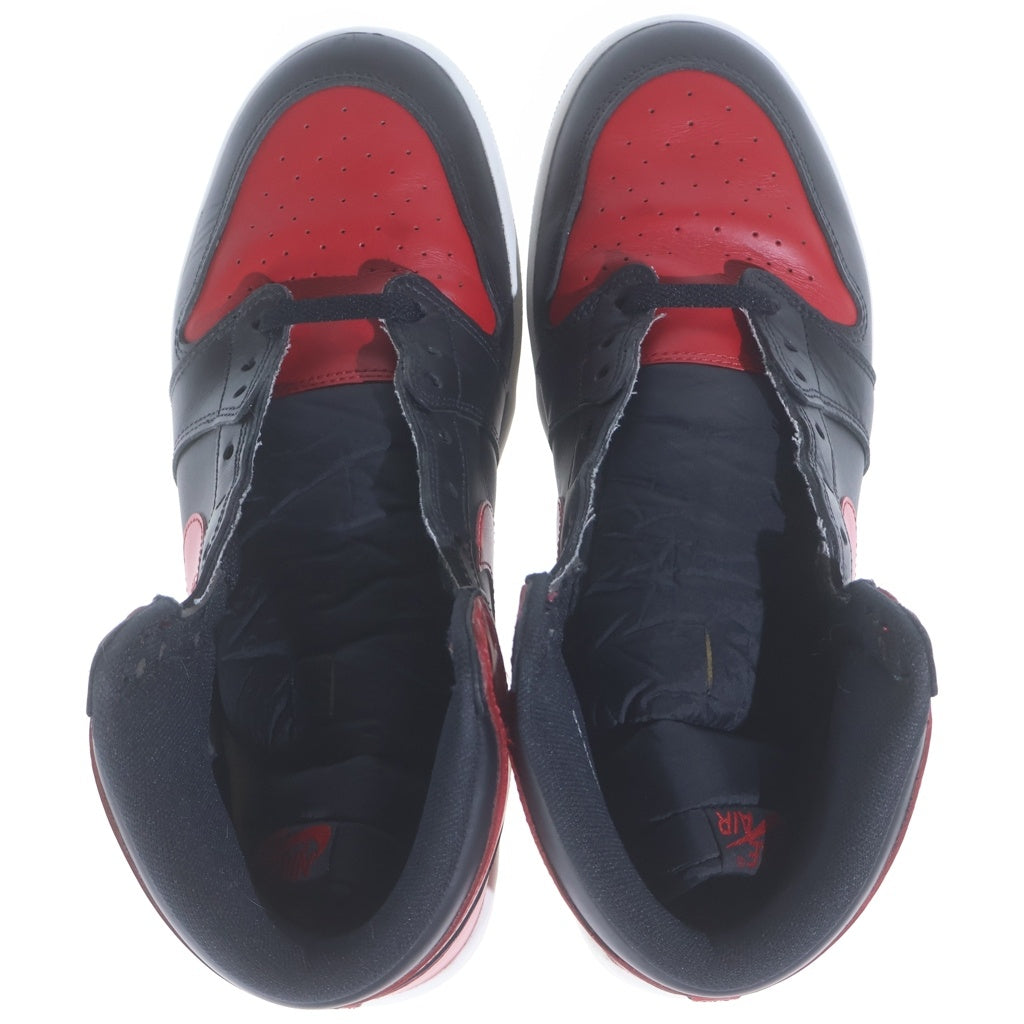 NIKE(ナイキ) AIR JORDAN HIGH 85 BRED 2025 エアジョーダン 1 ブレッド ハイカットスニーカー US12/30cm レッド/ブラック HV6674-067
