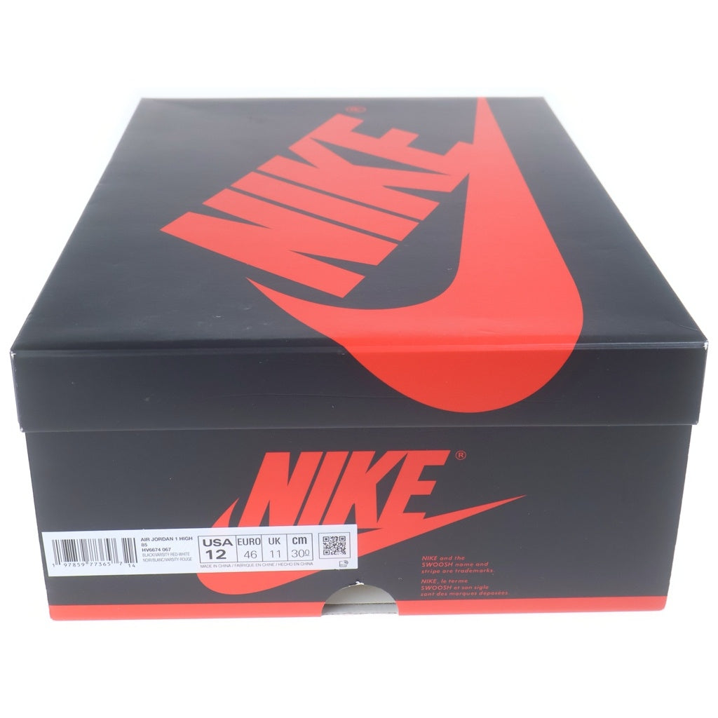 NIKE(ナイキ) AIR JORDAN HIGH 85 BRED 2025 エアジョーダン 1 ブレッド ハイカットスニーカー US12/30cm レッド/ブラック HV6674-067