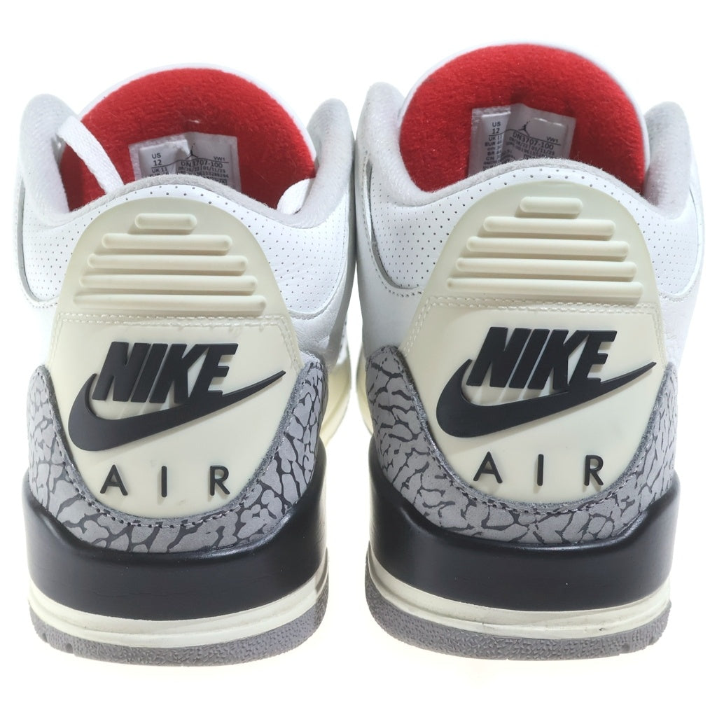 NIKE(ナイキ) AIR JORDAN3 RETRO WHITE CEMENT REIMAGINED エアジョーダン3 レトロ ホワイト セメント リイマジンド ハイカットスニーカー US12/30cm DN3707-100