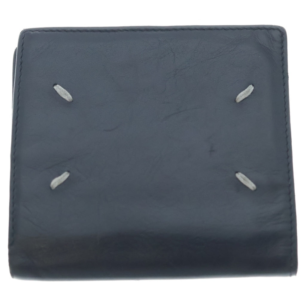 Maison Margiela(メゾンマルジェラ) Folded Leather Wallet 2つ折り財布 レザー ブラック ー