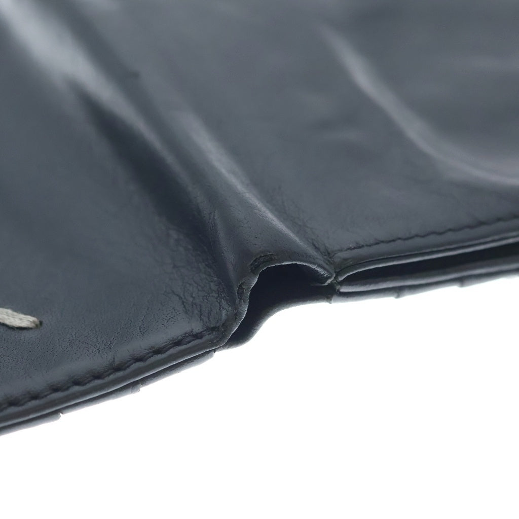 Maison Margiela(メゾンマルジェラ) Folded Leather Wallet 2つ折り財布 レザー ブラック ー