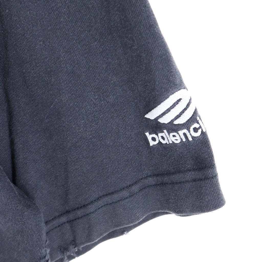 BALENCIAGA(バレンシアガ) 22SS OVERSIZED REPAIRED T-SHIRT 半袖Tシャツ カットソー ブラック 704056