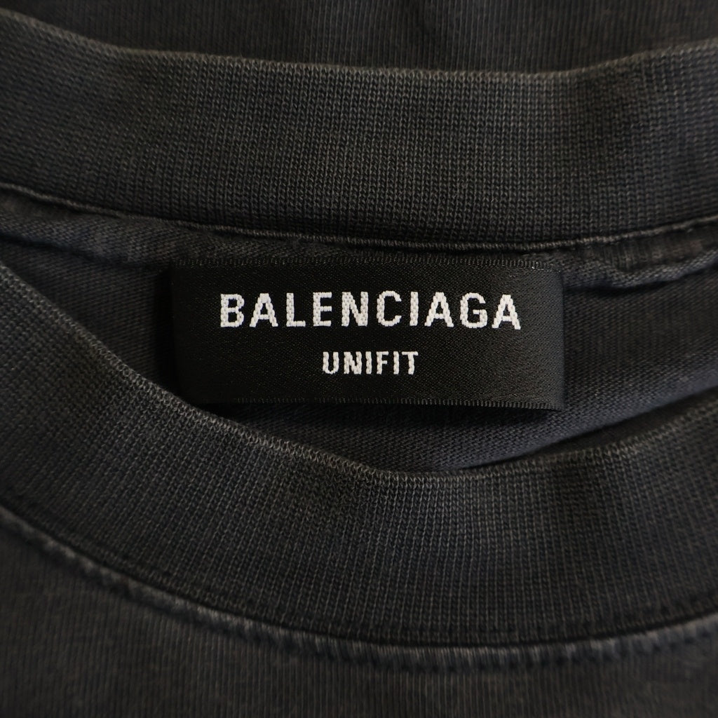 BALENCIAGA(バレンシアガ) 22SS OVERSIZED REPAIRED T-SHIRT 半袖Tシャツ カットソー ブラック 704056