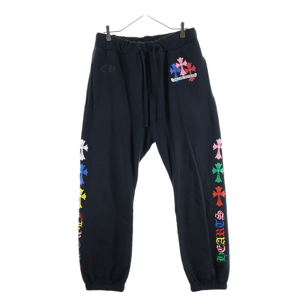 CHROME HEARTS(クロムハーツ) MLTCOL CEM CRS SWEAT PANTS マルチセメタリークロスプリントスウェットロングパンツ ブラック