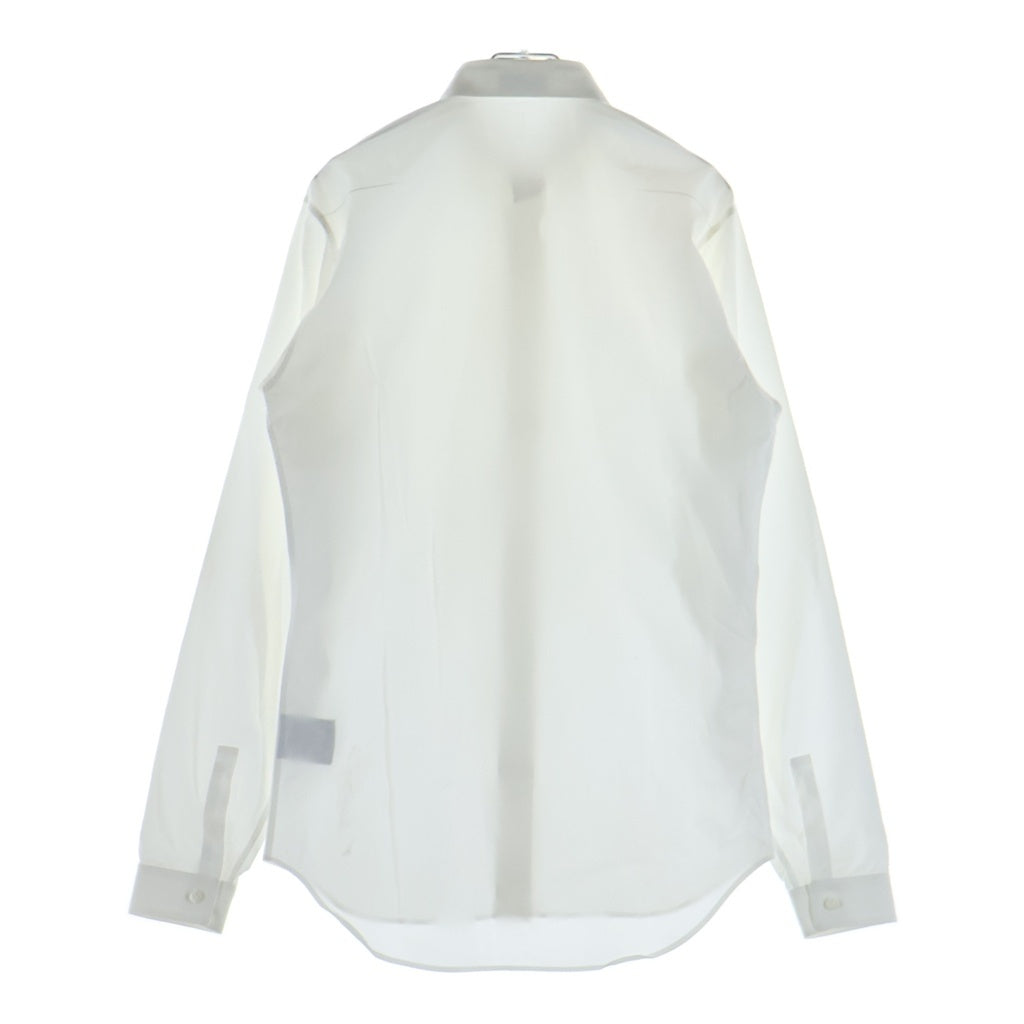 Dior HOMME(ディオールオム) 18SS 襟ロゴ刺繍比翼ボタン長袖シャツ ホワイト 463C541W6680