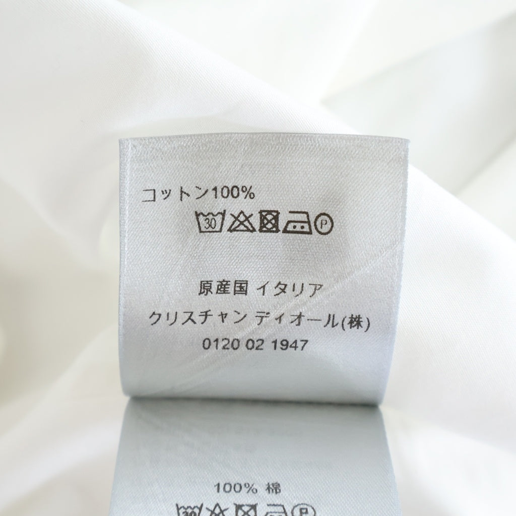 Dior HOMME(ディオールオム) 18SS 襟ロゴ刺繍比翼ボタン長袖シャツ ホワイト 463C541W6680
