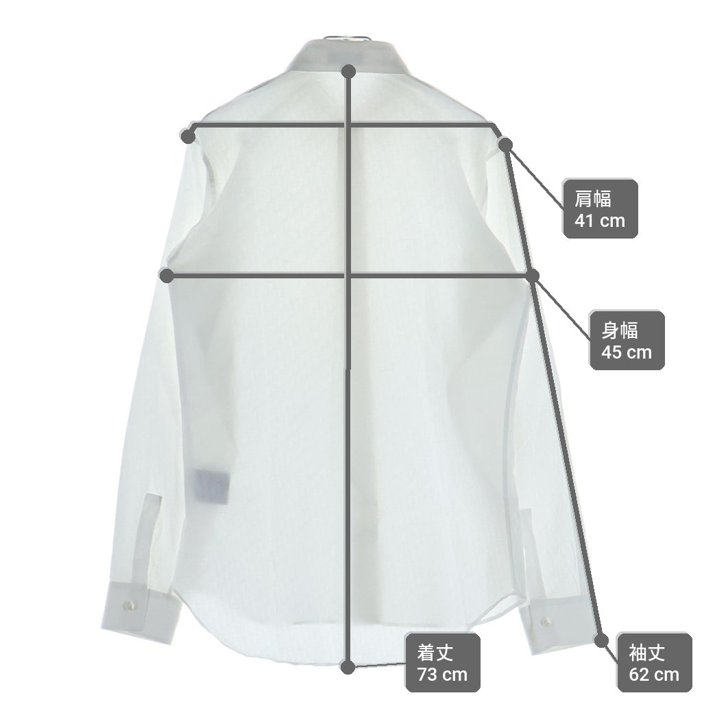 DIOR(ディオール) オブリークジャガード 比翼ボタン 長袖シャツ ホワイト 013C502A4743
