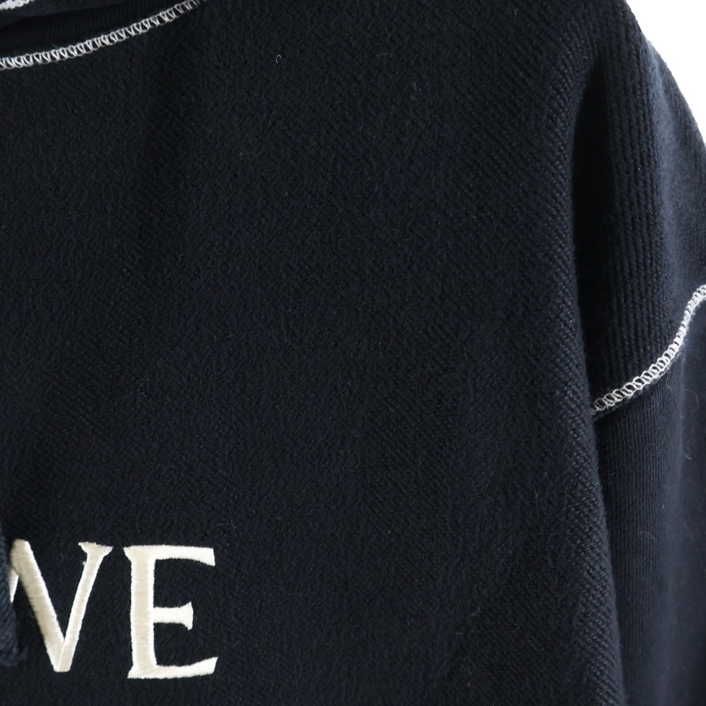 LOEWE(ロエベ) 25SS アナグラムロゴ オーバーサイズ コットンパーカー ブラック H526341XAL