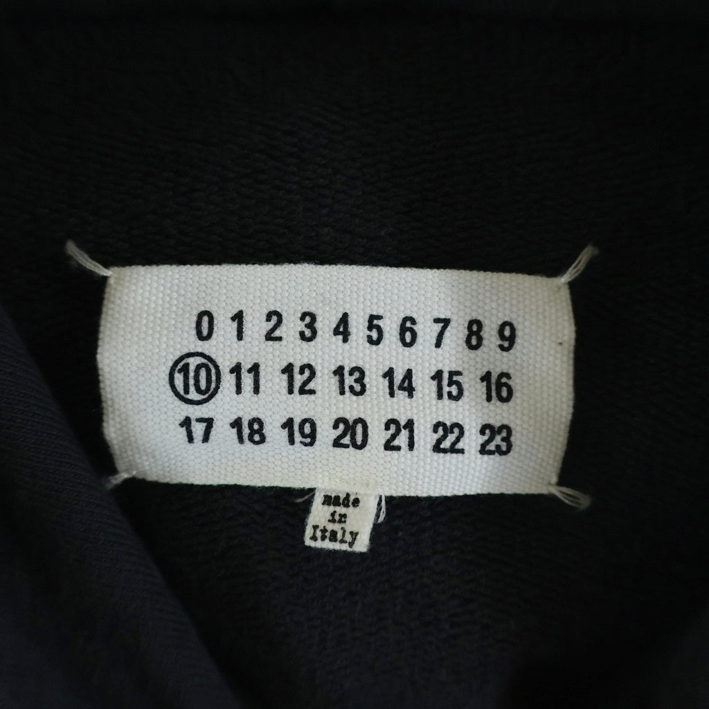 Maison Margiela(メゾンマルジェラ) 22SS リバースロゴ刺繍 プルオーバースウェットパーカー ブラック S50GU0191 S25550