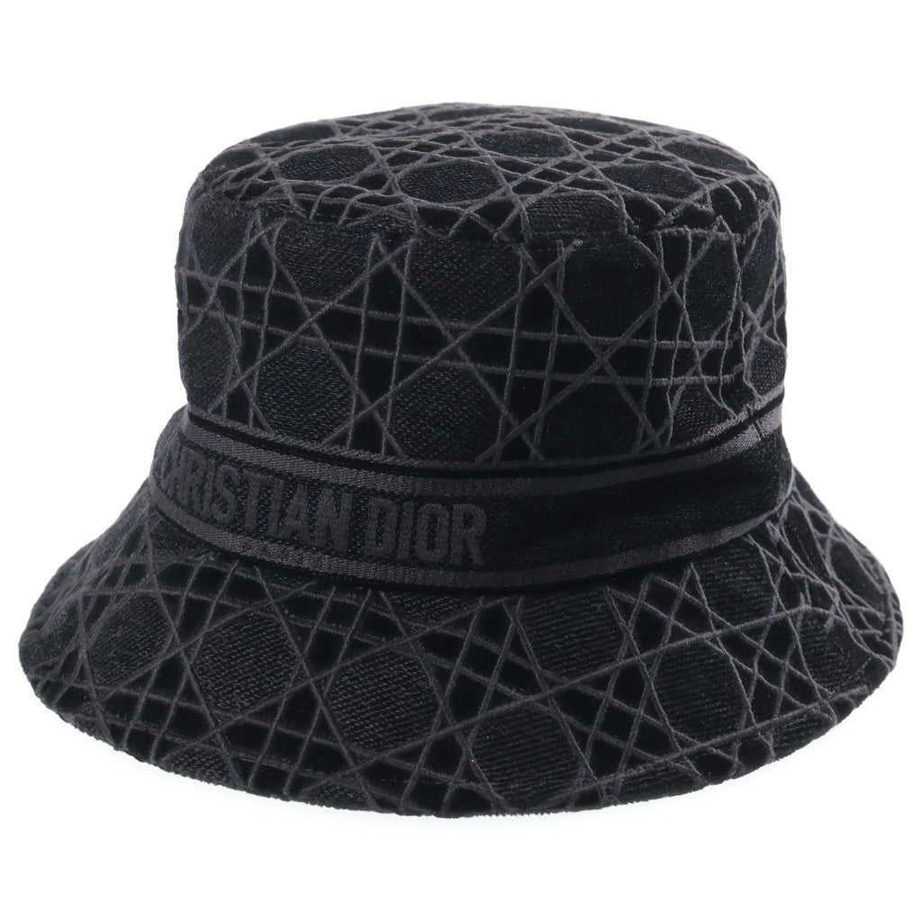 Christian Dior(クリスチャンディオール) カナージュ総柄 コットンバケットハット ブラック 05CAN923I133 レディース