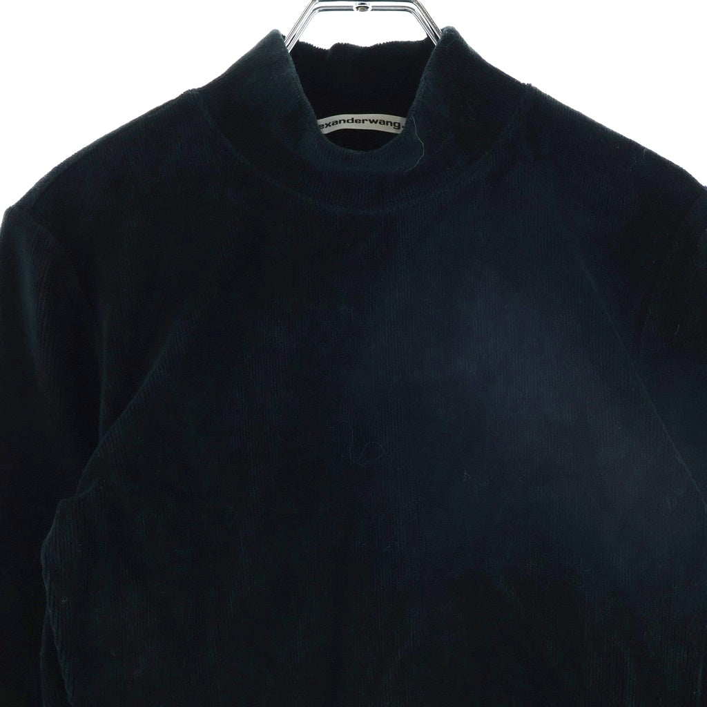ALEXANDER WANG(アレキサンダーワン) ハイネックベロアカットソー ブラック CA00958 レディース