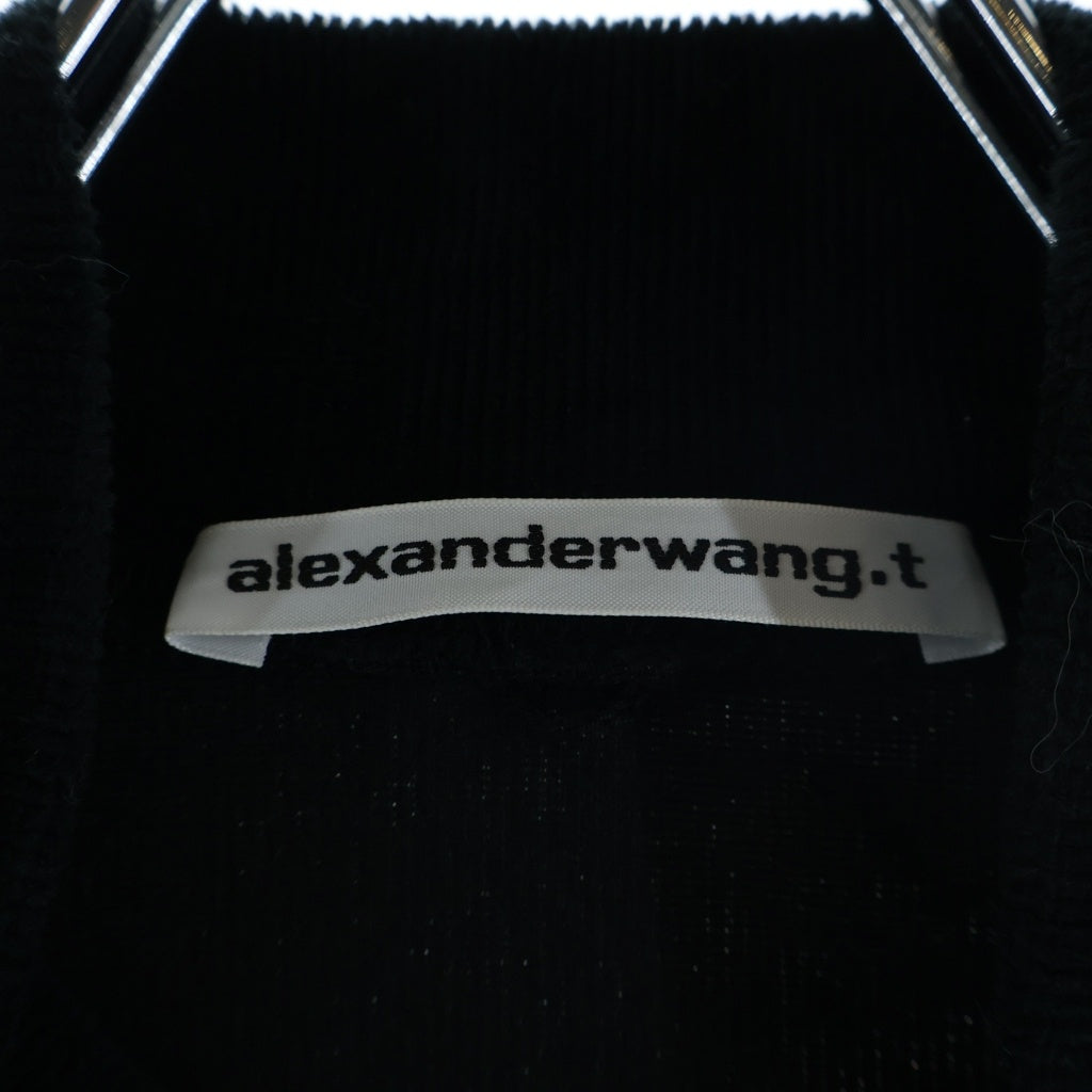 ALEXANDER WANG(アレキサンダーワン) ハイネックベロアカットソー ブラック CA00958 レディース
