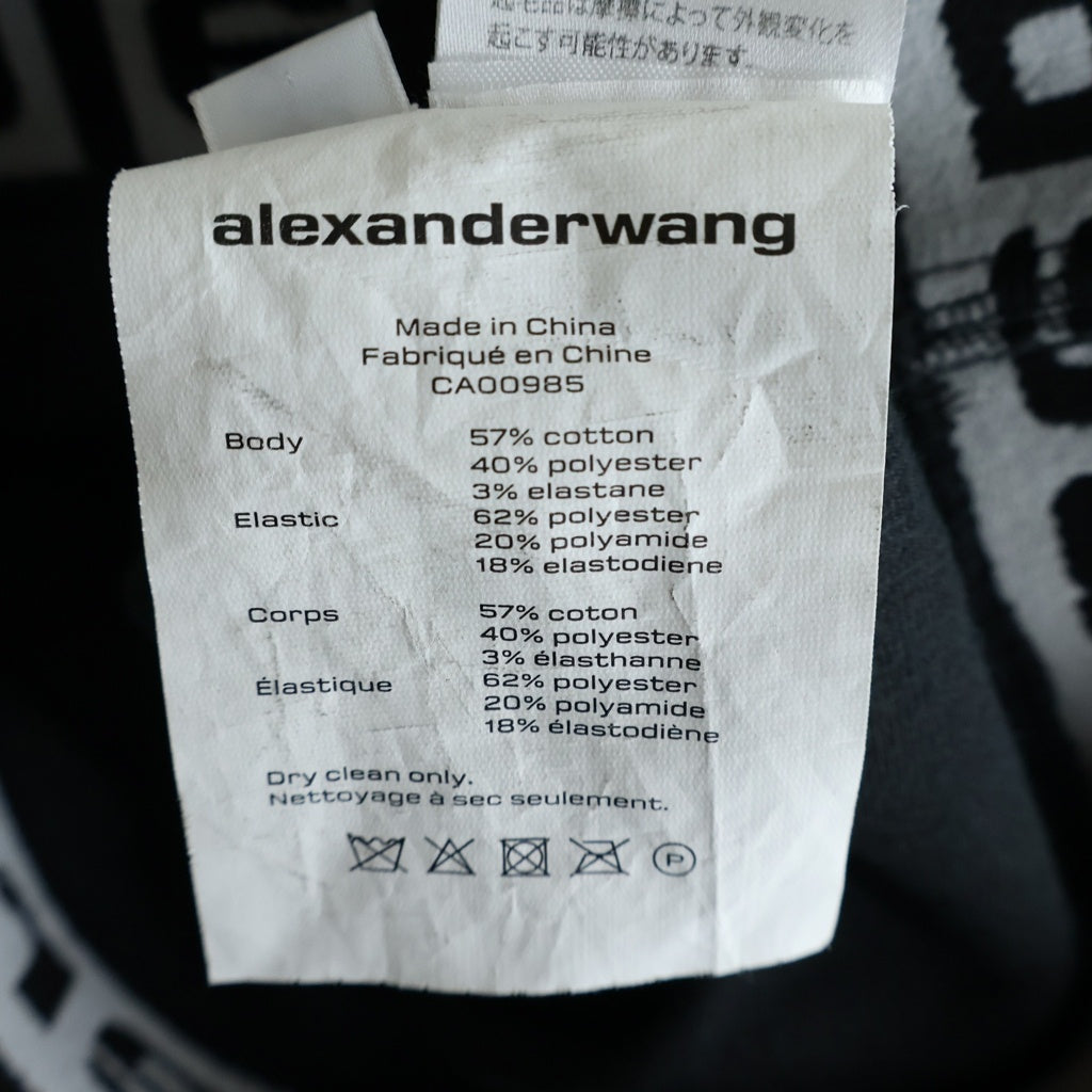 ALEXANDER WANG(アレキサンダーワン) ハイネックベロアカットソー ブラック CA00958 レディース