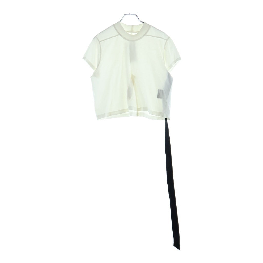 DRKSHDW(ダークシャドウ) 25SS Level Tシャツ クロップド カットソー ホワイト DS01E3207-RN レディース