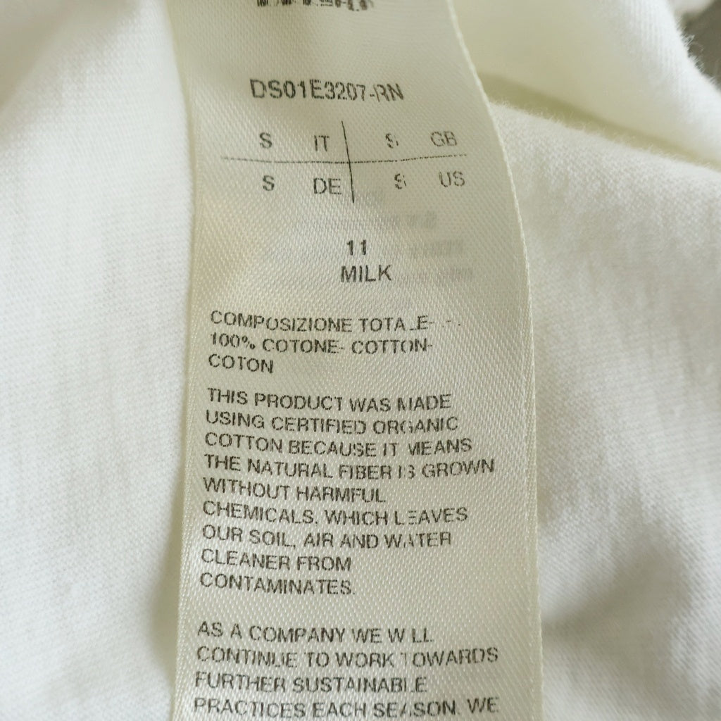 DRKSHDW(ダークシャドウ) 25SS Level Tシャツ クロップド カットソー ホワイト DS01E3207-RN レディース
