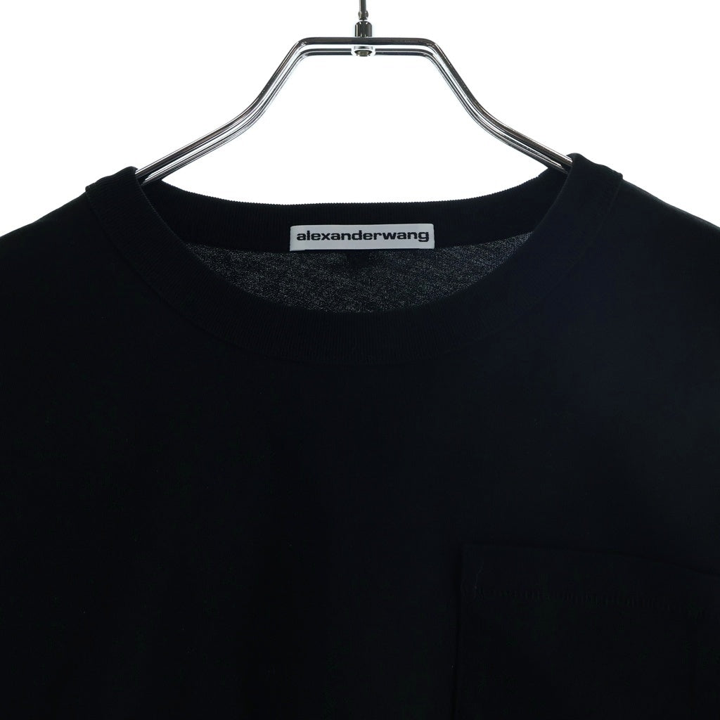 ALEXANDER WANG(アレキサンダーワン) クロップド丈 クルーネックTシャツ カットソー ブラック 1CC2221635 レディース