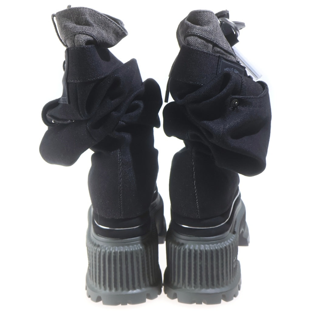 YELLO(イエロ) YELLO SHOES GIO PLATFORM BOOTS プラットフォーム ブーツ ブラック レディース
