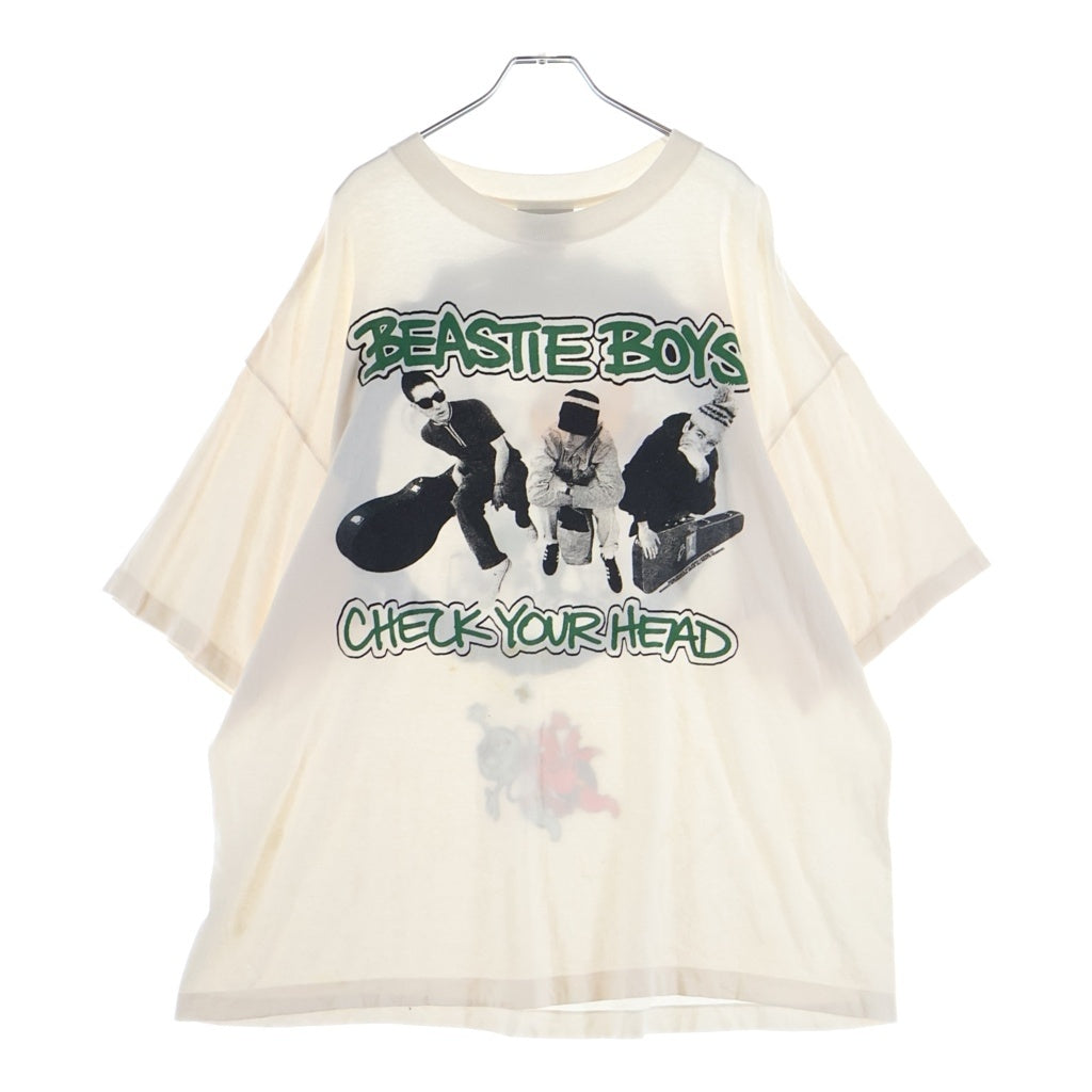SAINT MICHAEL(セントマイケル) ×BEASTIEBOYS 26SS BTB_SS T-SHIRT ビースティ・ボーイズ フロントプリント クルーネック半袖カットソーTシャツ ホワイト SM-MK8-0000-C23