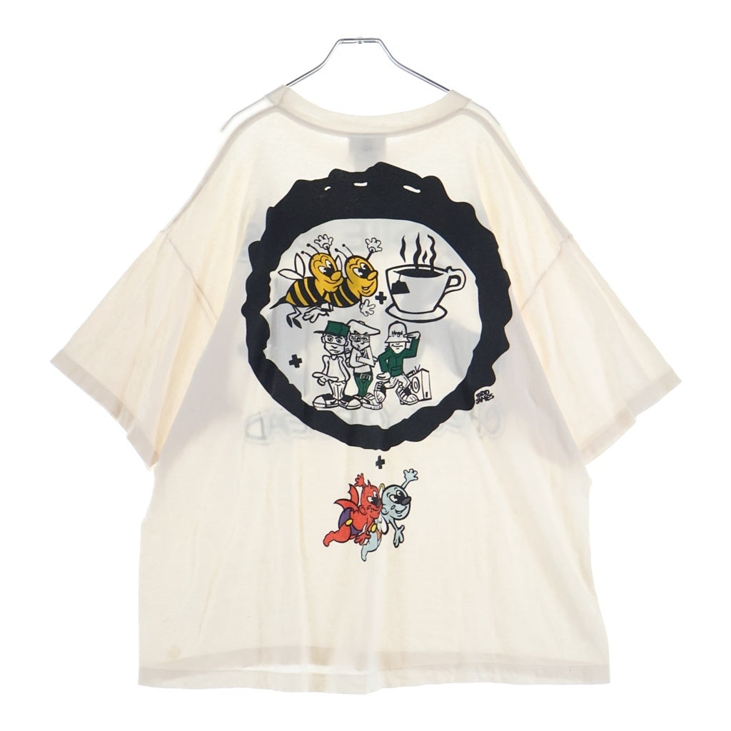 SAINT MICHAEL(セントマイケル) ×BEASTIEBOYS 26SS BTB_SS T-SHIRT ビースティ・ボーイズ フロントプリント クルーネック半袖カットソーTシャツ ホワイト SM-MK8-0000-C23