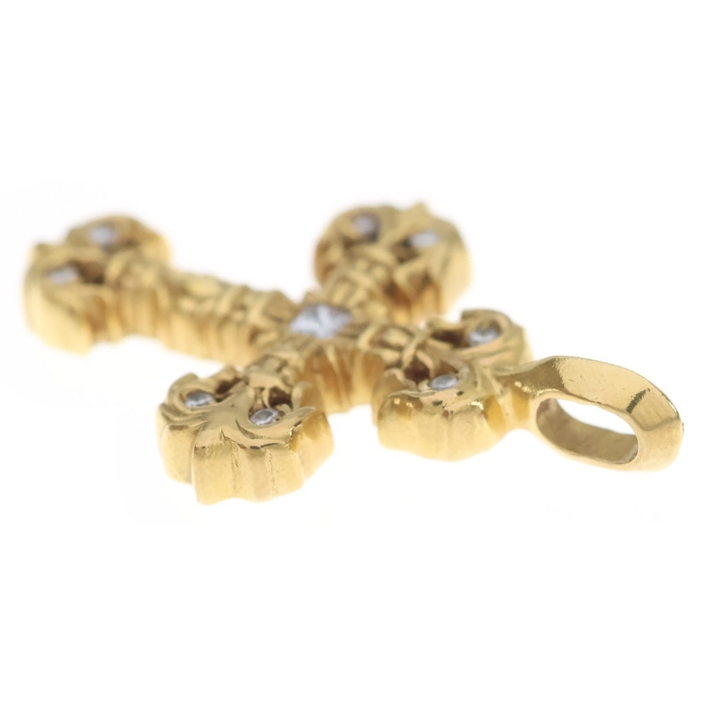 CHROME HEARTS(クロムハーツ) 22K FILIGREE TINY P/DIA タイニーフィリグリークロス PAVEダイヤ ペンダントトップ ゴールド BCA045