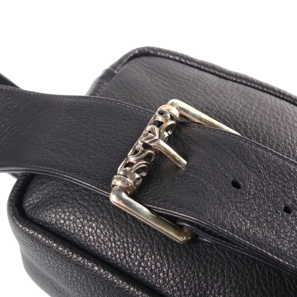 CHROME HEARTS(クロムハーツ) STRAP ON LEATHER BAG ストラップ オン レザーバッグ ショルダーバッグ ブラック