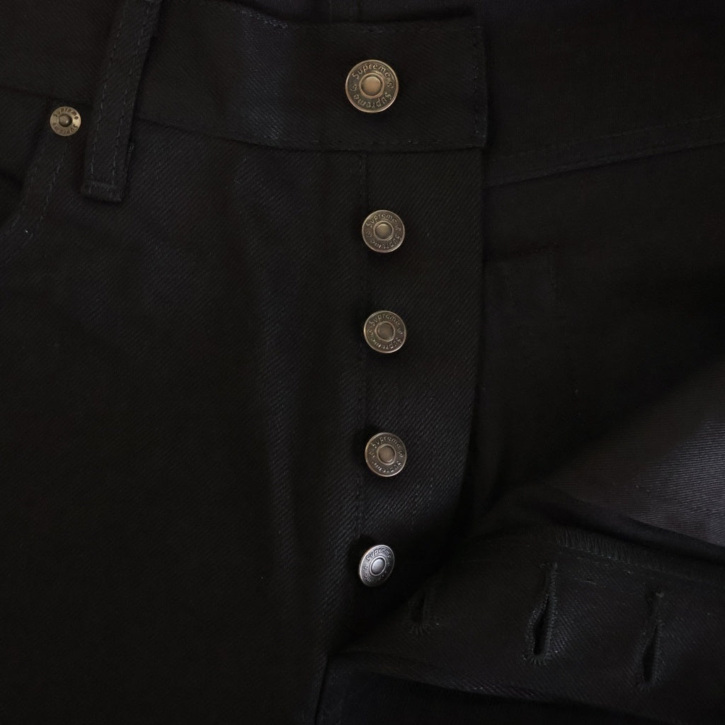 SUPREME(シュプリーム) 25AW Rigid loose fit selvedge jean ワイドデニムパンツ ブラック