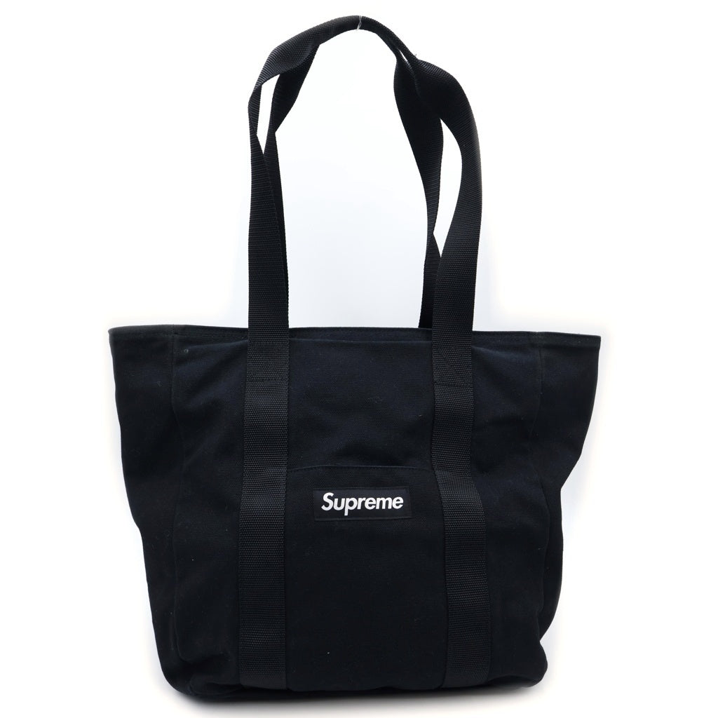 SUPREME(シュプリーム) Canvas Tote Bag キャンバストートバッグ ブラック レディース