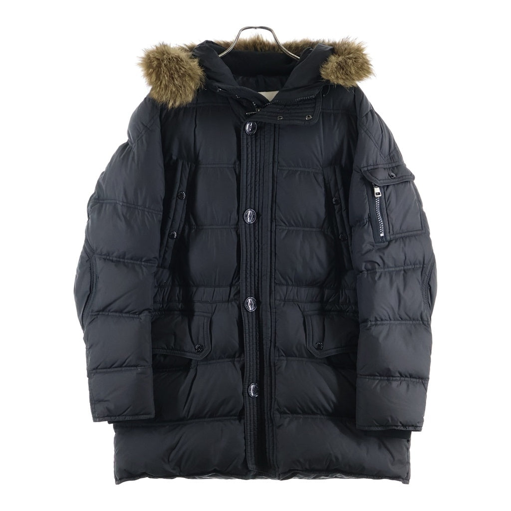 MONCLER(モンクレール) AFFTON ファー付きダウンコート ダウンジャケット ブラック