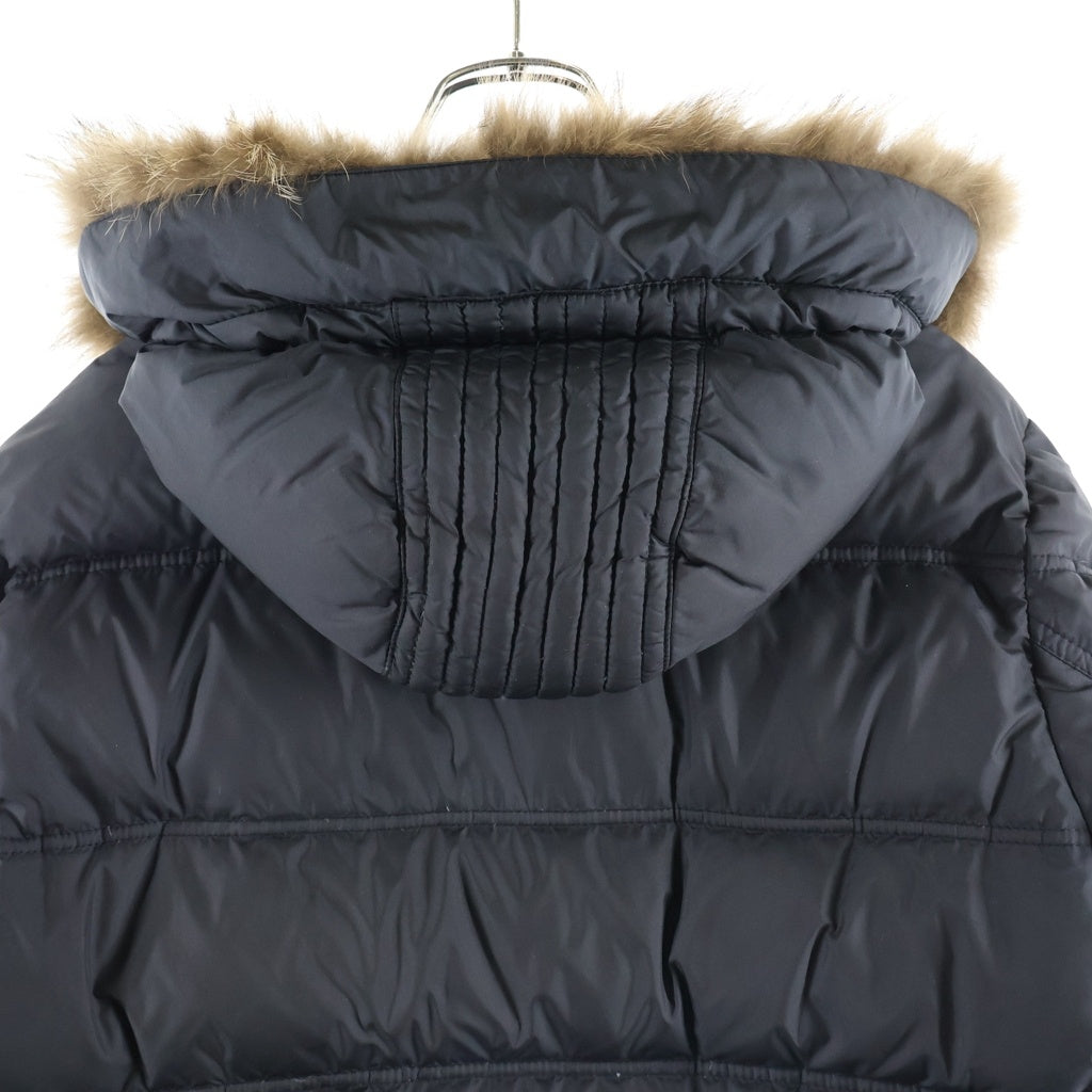MONCLER(モンクレール) AFFTON ファー付きダウンコート ダウンジャケット ブラック