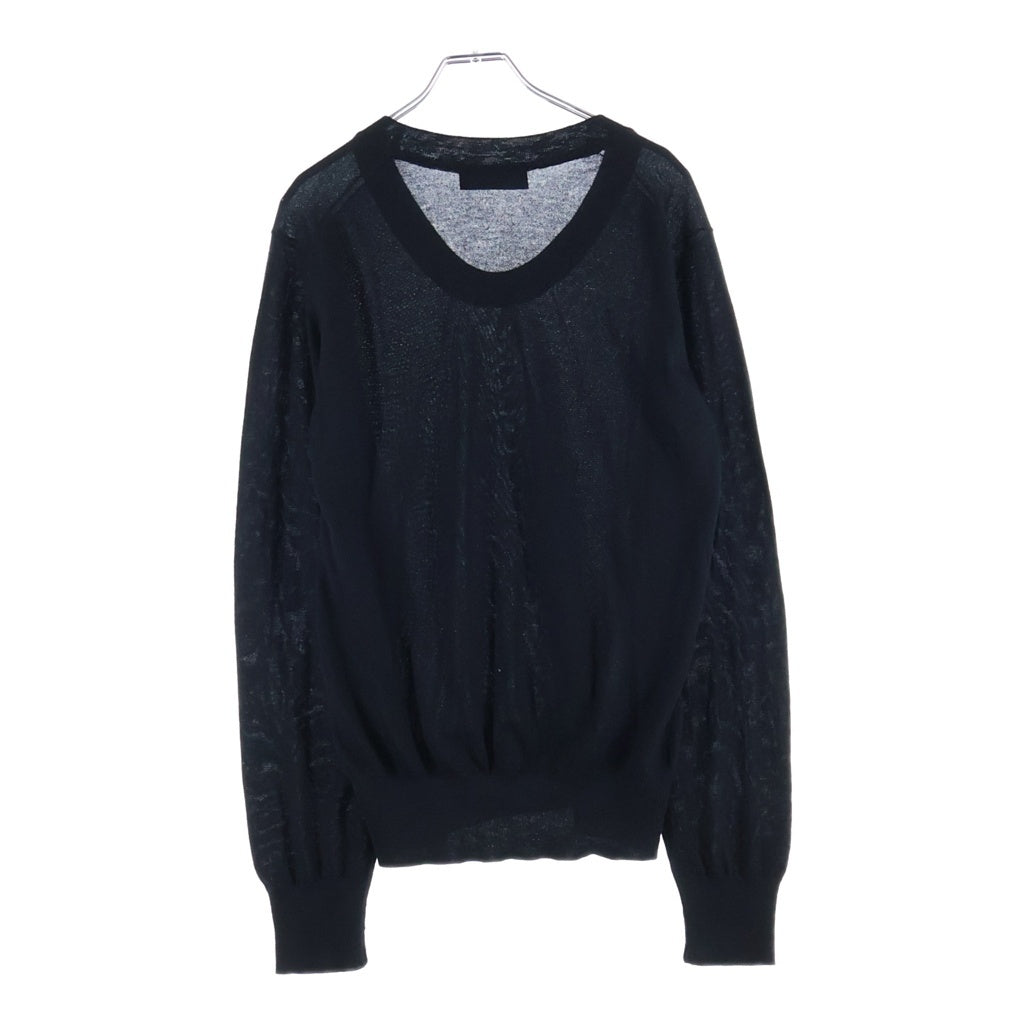 DOLCE & GABBANA(ドルチェアンドガッバーナ) クルーネックカシミヤセーター ニット ブラック G4108K F44N6